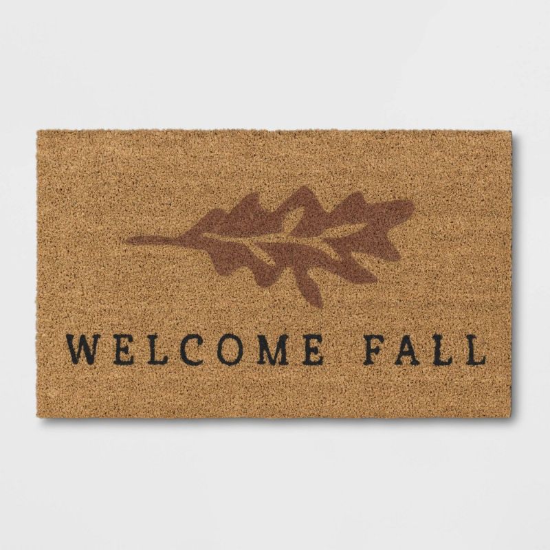 Photo 1 of 1'6"x2'6" Welcome Fall Harvest Doormat Natural - Threshold™
