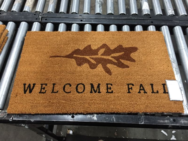 Photo 2 of 1'6"x2'6" Welcome Fall Harvest Doormat Natural - Threshold™
