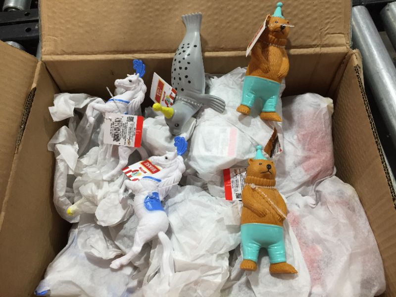 Photo 1 of Box of Plastic Figures Bears/Horses/seals/Etc