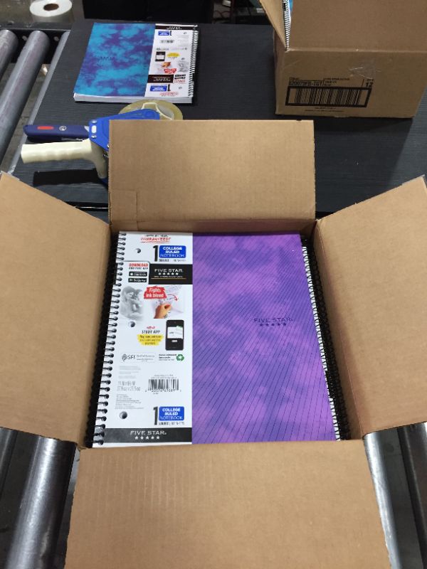 Photo 3 of Five Star 1 Subject College Ruled Spiral Notebook Pack of 12 purple
