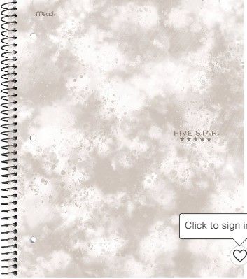 Photo 1 of Five Star 1 Subject College Ruled Spiral Notebook Pack of 12 white

