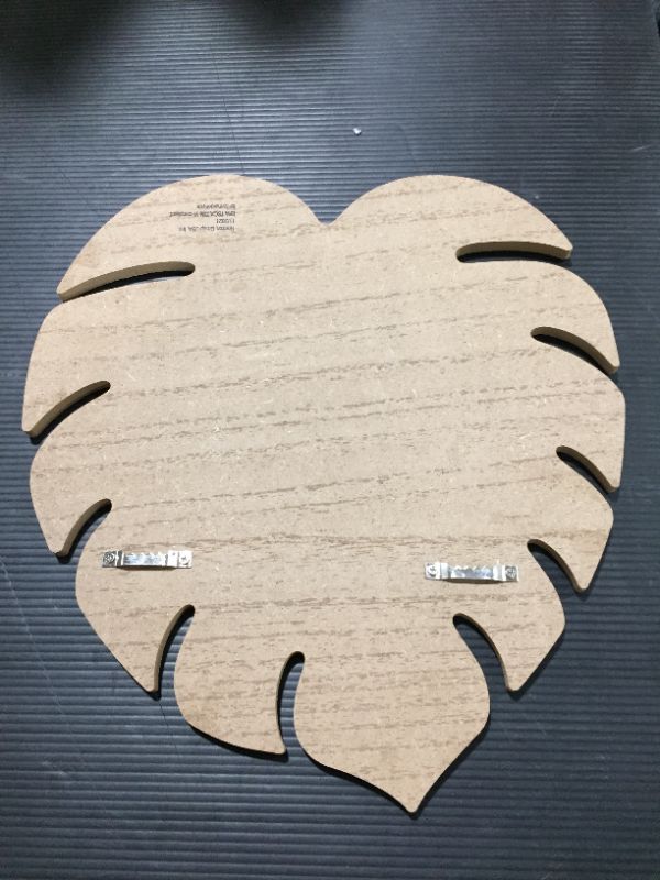 Photo 3 of 8 inch Wooden Leaf shaped mirror 