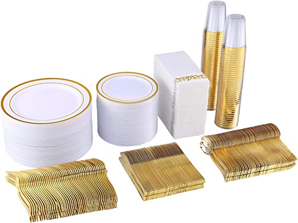 Photo 1 of 700 Piece Gold Dinnerware Set
