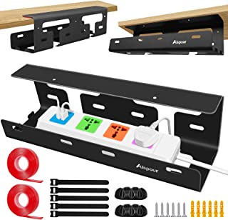 Photo 1 of Aispour Under Desk Cable Management Tray, No Drill Under Desk Cable Tray, 2 Pack 31.5'' Steel Under Desk Tray, Cable Wire Management Raceway for Cords, Under Table Cable Management Standing Desk (BRAND NEW)
