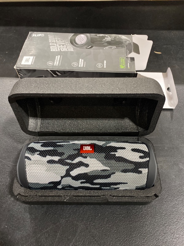 Photo 4 of JBL Flip 5 Portable Waterproof Wireless Bluetooth Speaker - Black Camo Flip 5 Black Camouflage 