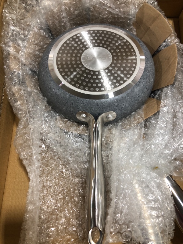 Photo 1 of 3 PIECE FRYING PAN SET. STAINLESS/GREY. 