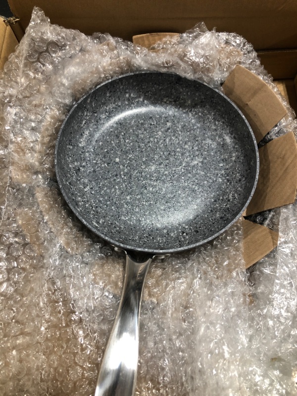 Photo 2 of 3 PIECE FRYING PAN SET. STAINLESS/GREY. 