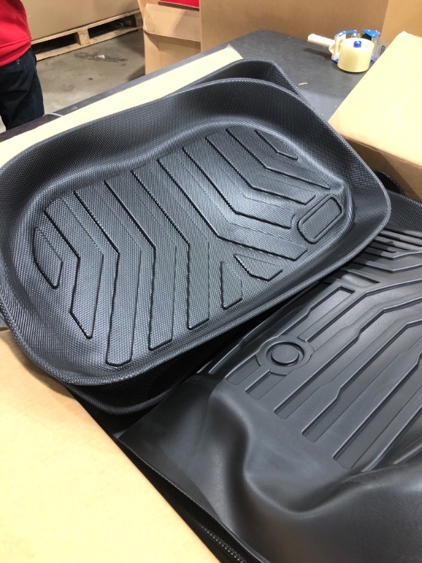 Photo 3 of (6 Pack) Tesla Model Y Floor Mats 2023 2022 2021 2020 3D Full Cover Front Rear Trunk Mats Custom Fits Floor Liners for Tesla Model Y Accessories All-Weather Protect Rear Cargo Liner Mats Model Y ?6 Pack?Floor+Cargo+Trunk Mats