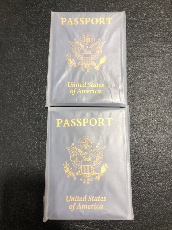 Photo 2 of LOT OF 2 - 2 Pack PU Leather Passport and Vaccine Card Holder Combo , 2 Passport Holder with Vaccine Card Slot , Vaccine Card Protector Waterproof Passport Holder , Vax Card Holder , Vaccine Card Covers , Passport Book (Double Pack, Dark Blue and Black)
