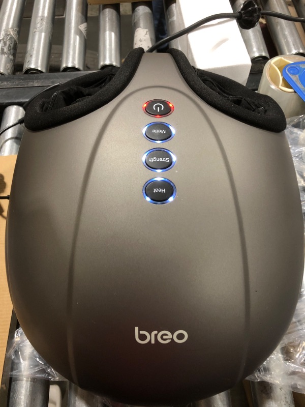 Photo 2 of Breo Foot Massager Machine with Heat, Shiatsu Deep Tissue Kneading, Rolling Massage for Relief, Fits Feet Up to Men Size 12 1 Count (Pack of 1)