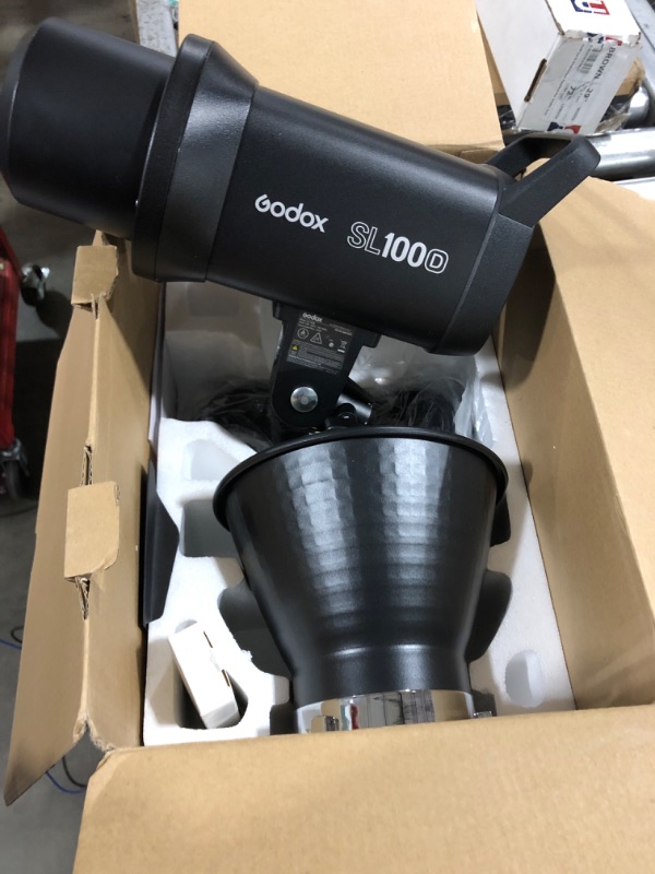 Photo 1 of Godox SL100D LED Video Light, with Godox RC-A6 Remote Controller, 100W 5600K 32,100Lux @1M CRI 96+ Daylight LED Continuous Light, 8 FX Effects Studio LED Light with Bowens Mount