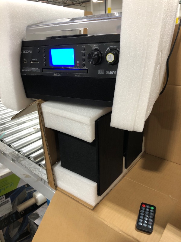 Photo 1 of DIGITNOW Bluetooth Record Player Turntable with Stereo Speaker, LP Vinyl to MP3 Converter with CD, Cassette, Radio, Aux in and USB/SD Encoding, Remote Control, Audio Music Player Built in Amplifier