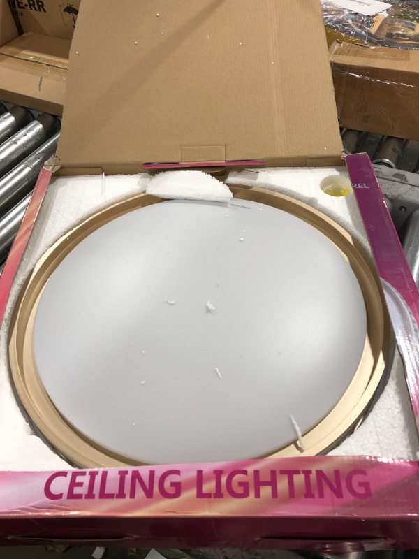 Photo 2 of 16 Inch LED Ceiling Light Fixture Flush Mount Gold Modern Crystal, 24W 3 Color Temperatures 3000k/4000k/5000k Adjustable,Holen Large Ceiling Lamp for Living Room Bedroom Kitchen Bathroom Hallway