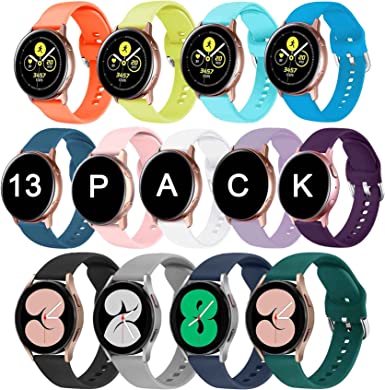 Photo 1 of 13 Pack Bands Compatible with Samsung Galaxy Watch Active 2 & Galaxy Watch 4 40mm 44mm Watch Band & Galaxy Watch Active & Galaxy Watch 3 41mm & Galaxy Watch 42mm & Galaxy Watch 4 Classic 42mm 46mm