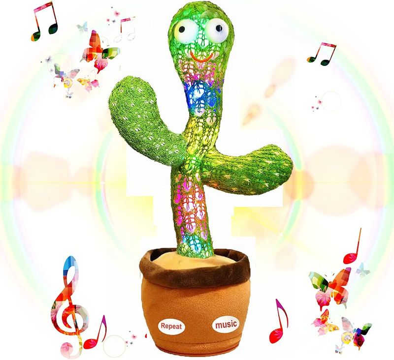 Photo 1 of Dancing Cactus Toy | Mimicking Repeats What You say | Funny Clothes Cactus Sing 120 Songs | Dance Cactus Toys for Babies, Toddlers with Light Glow