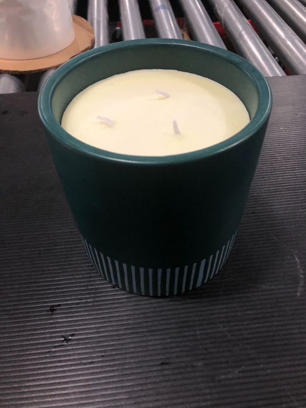 Photo 1 of 30oz Cylindrical Ceramic Arch 2-Wick Citronella Candle Deep Green - Project 62™