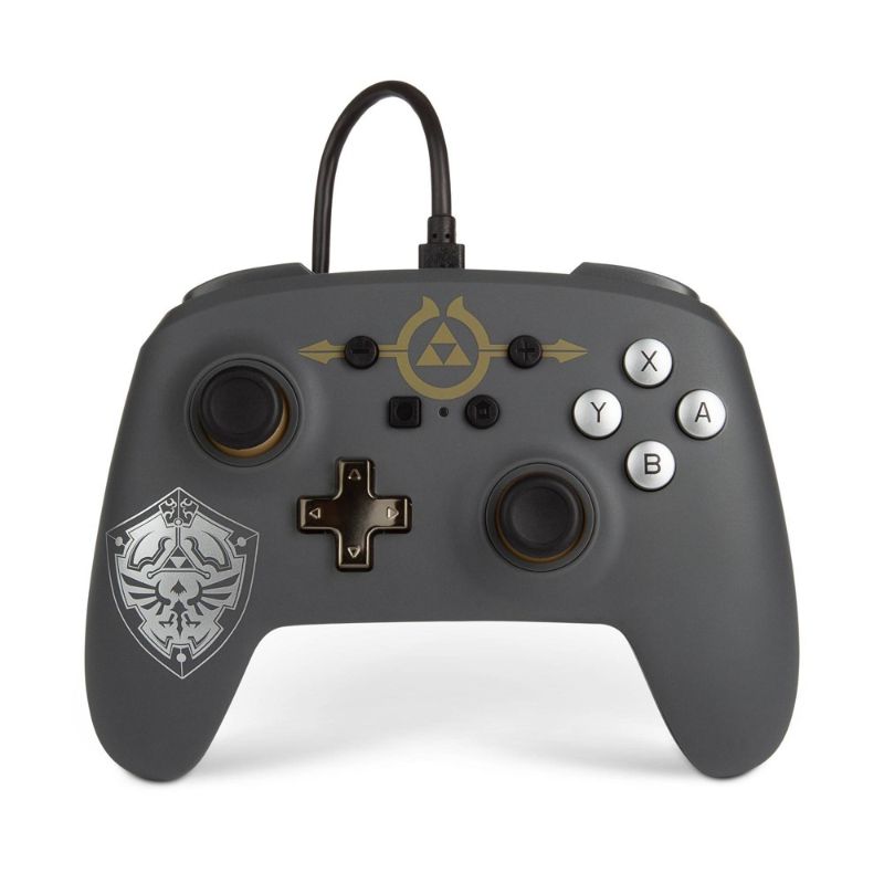 Photo 1 of Powera Enhanced Wired Controller for Nintendo Switch - Hylian Shield Black