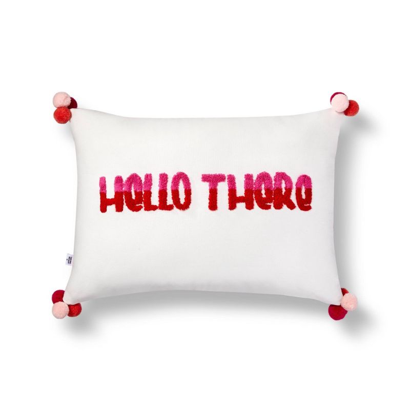 Photo 1 of 14"x20" 'Hello There' & Swirling Leopard Lumbar Decorative Pillow - Tabitha Brown for Target