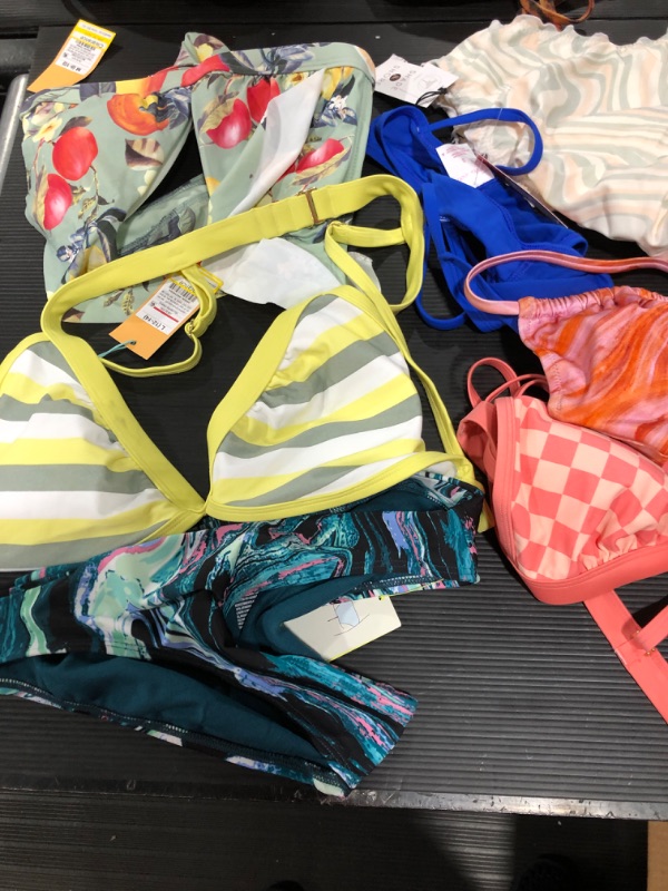 Photo 2 of Box Lot Of Mixes Swim Top and Bottom Vary in Sizes