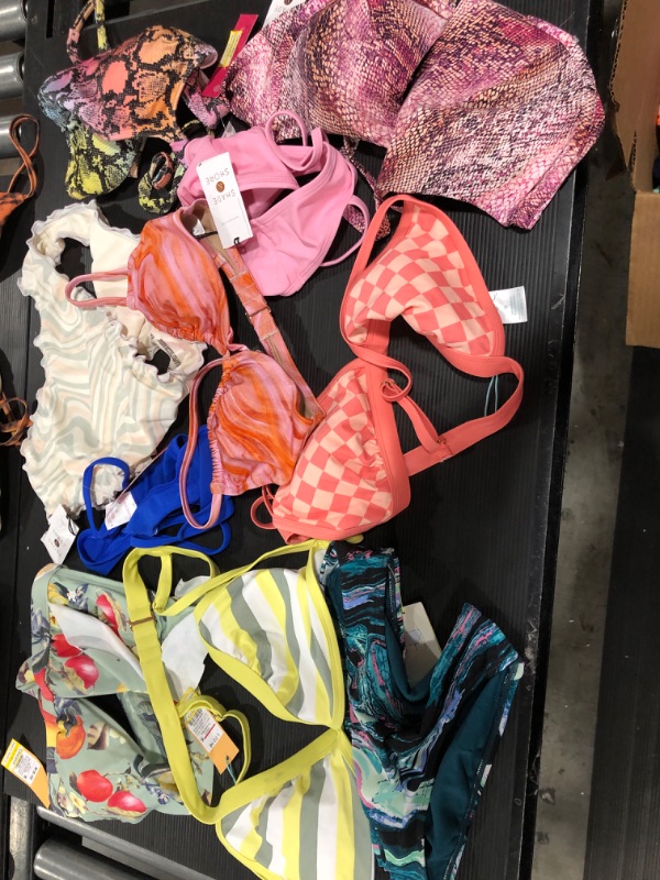 Photo 1 of Box Lot Of Mixes Swim Top and Bottom Vary in Sizes