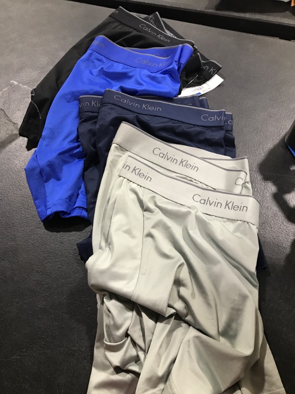 Photo 2 of Calvin Klein Men's Micro Stretch 7-Pack Boxer Brief size X-Large 2 Black, 2 Blue Shadow, 2 Medium Grey, 1 Cobalt Water