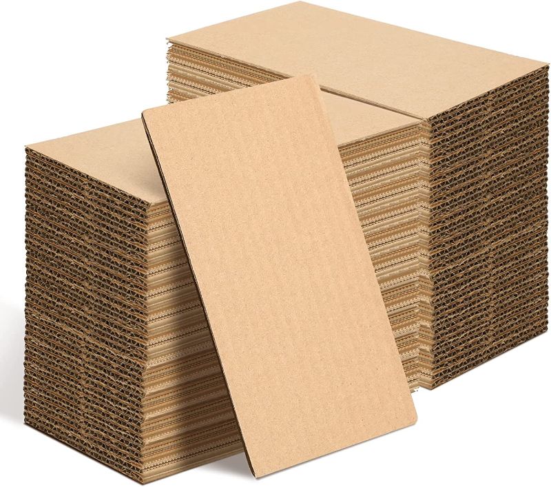 Photo 1 of 200 Pcs Brown Corrugated Cardboard Sheets Large Flat Cardboard Sheets Corrugated Packaging Pads Craft Cardboard Sheets Bulk Flat Inserts for Shipping Mailing Packing, 3 mm Thick (5 x 7 Inch) 