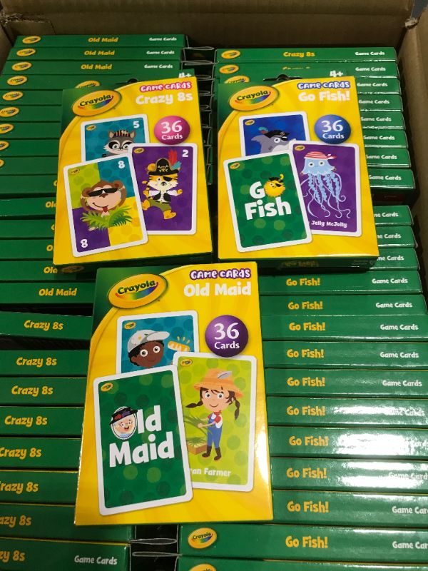 Photo 1 of Crayola Game Cards! 17 GO FISH! 17 Crazy 8s! 16 Old Maid!