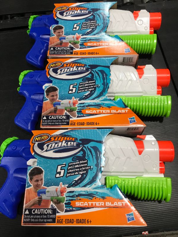 Photo 2 of BOX OF 3!! NERF Super Soaker Scatter Blast Water Blaster

