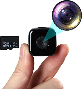Photo 1 of Mini Spy Camera with 32GB SD Card Waterproof Case 1080P HD Hidden Camera Night Vision Micro Nanny Cam Built-in Battery Surveillance Camera for Indoor and Outdoor (No WiFi)
