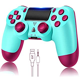 Photo 1 of Wireless Controller for PS4 Controller for PS4/Slim/Pro with Charging Cable, Berry Blue
