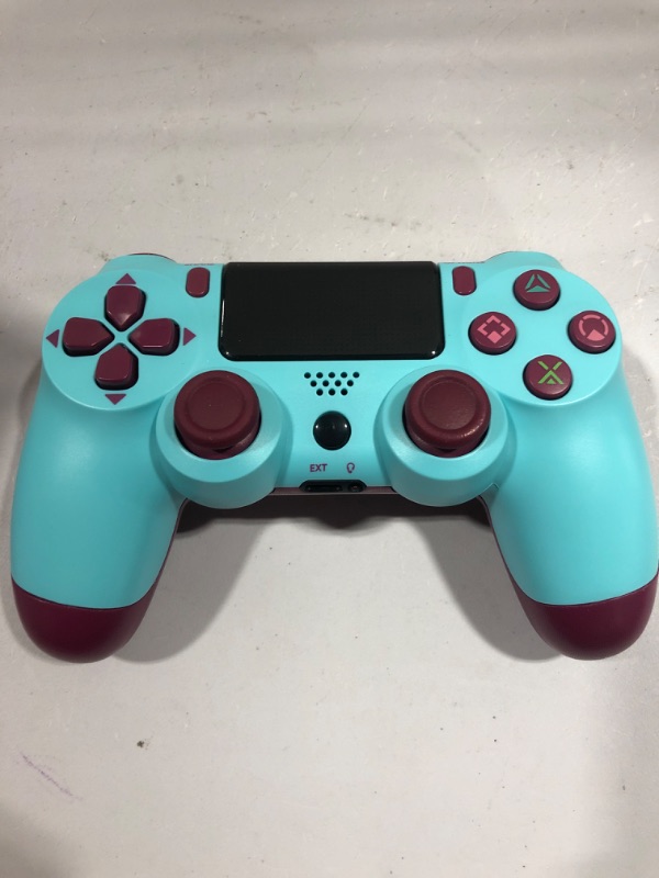 Photo 1 of Wireless Controller for PS4 Controller for PS4/Slim/Pro with Charging Cable, Berry Blue
