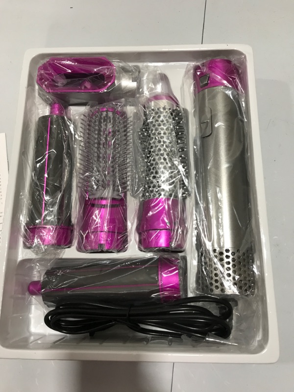 Photo 2 of 5 in 1 Multifunctional Hair Dryer Styling Tool, Detachable 5-in-1 Multi-Head Hot Air Comb, The Negative Ion Automatic Suction Hair Curler
