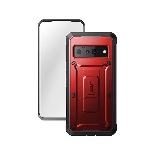 Photo 1 of SUPCASE Unicorn Beetle PRO Metallic Red Rugged Holster Case for Google Pixel 6 Pro (SUP-GooglePixel6Pro-UBPro-SP-Ruddy)
