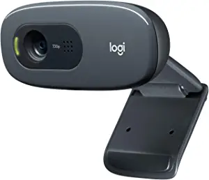 Photo 1 of Logitech C270 HD Webcam, HD 720p, Widescreen HD Video Calling, HD Light Correction, Noise-Reducing Mic, For Skype, FaceTime, Hangouts, WebEx, PC/Mac/Laptop/Macbook/Tablet - Black

