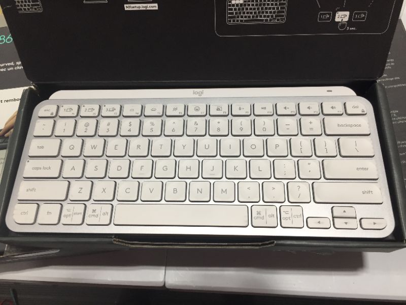 Photo 1 of Logitech MX Keys Mini Wireless Keyboard (pale Gray)