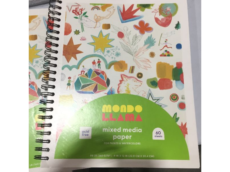 Photo 3 of 9"x12" Spiral Bound Mixed Media Book - Mondo Llama™ Bundle of 6!!!

