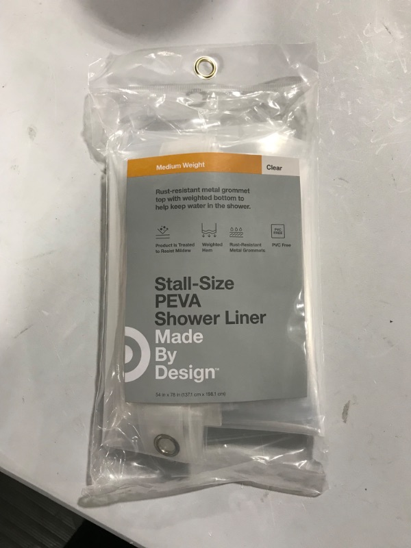 Photo 2 of 54"x78" 6 Gauge Peva Shower Liner Stall Clear - ? - Made by Design , Size: 54"x78"
