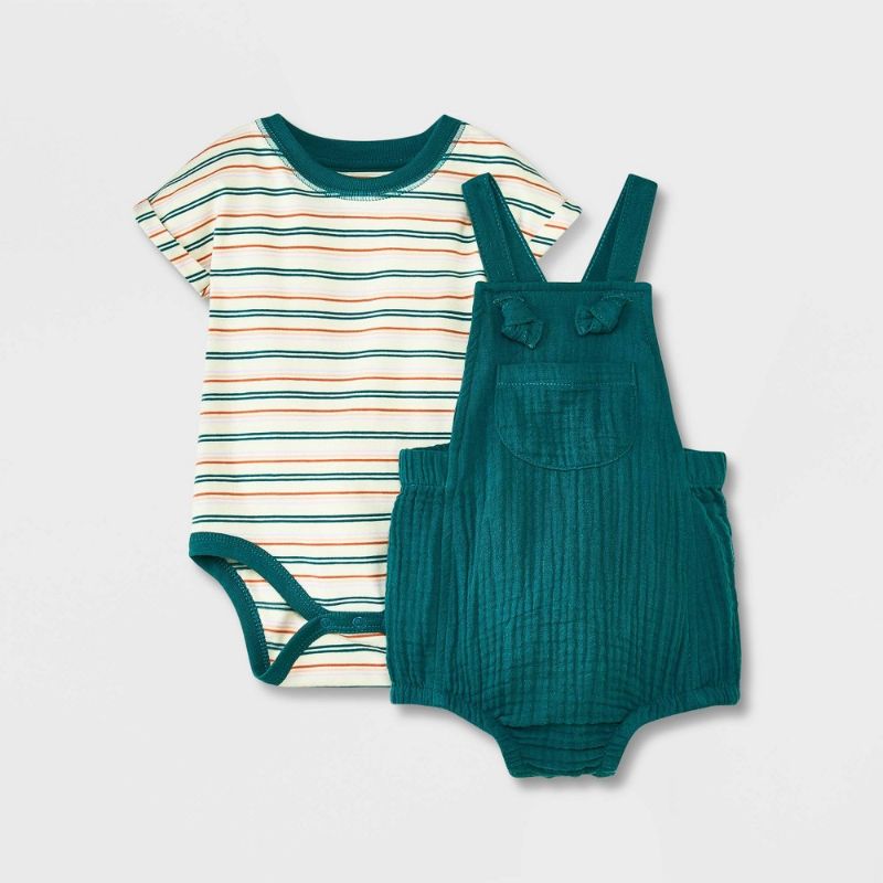 Photo 1 of Baby Gauze Top & Bottom Set - Cat & Jack™ Dark
SIZE-12M