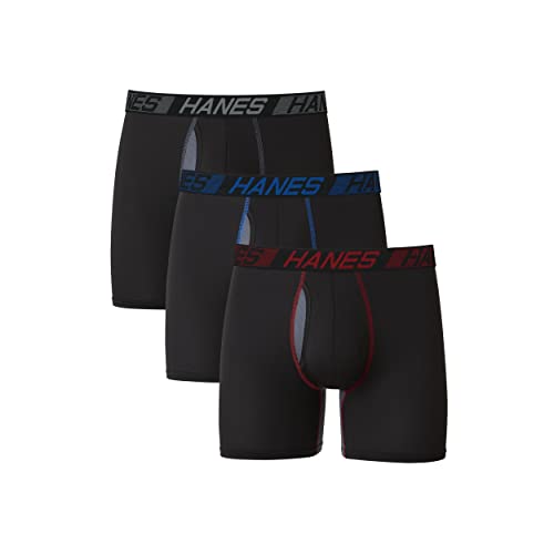 Photo 1 of Hanes X-Temp Total Support Pouch Mens Boxer Briefs Anti-Chafing Underwear 3-Pack
