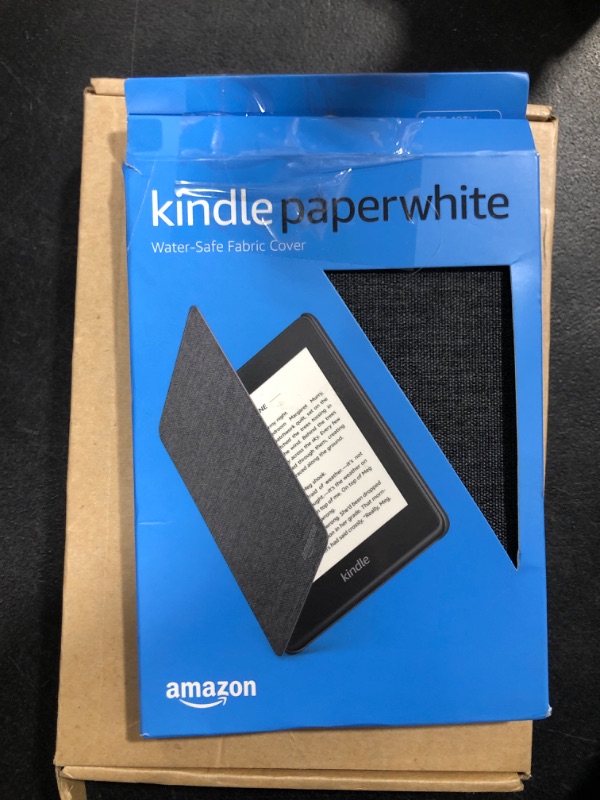 Photo 2 of Amazon Kindle Paperwhite Water-Safe Fabric Cover (10th Generation, 2018 Release) - Charcoal Black