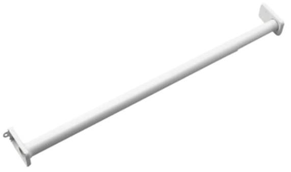 Photo 1 of 18 in. (457 mm) to 30 in. (762 mm) Adjustable Closet Rod, White
