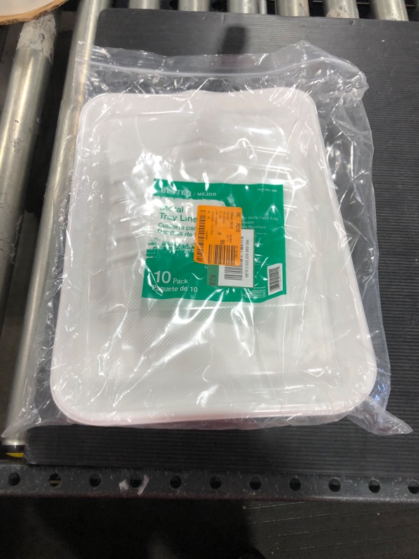 Photo 2 of 9 in. Plastic Tray Liner (10-Pack)