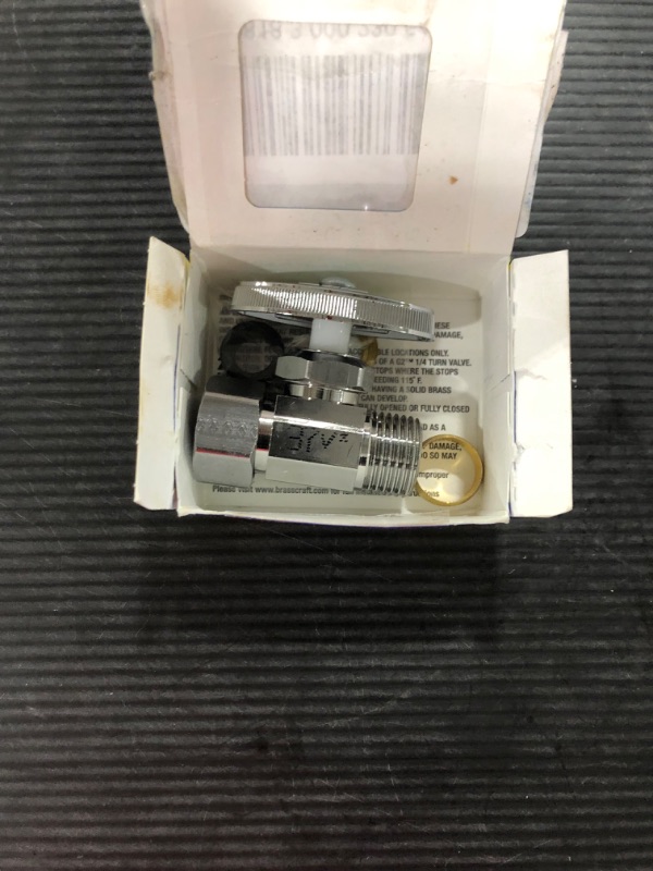 Photo 1 of 1/2 in. Nominal Compression Inlet x 7/16 in. and 1/2 in. Slip Joint Outlet Multi-Turn Straight Valve