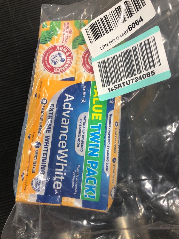 Photo 1 of ARM and HAMMER Advanced White Extreme Whitening Toothpaste, exp 03/24