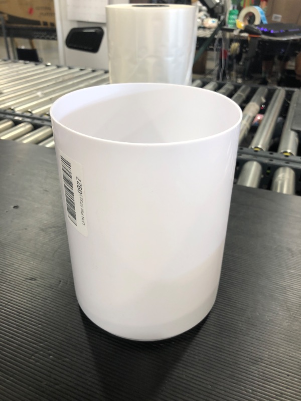 Photo 1 of 9.5" tall trash can, white