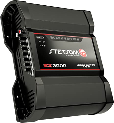 Photo 1 of Stetsom EX 3000 Black Edition 1 Ohm Mono Car Amplifier, 3000.1 3K Watts RMS, 1? Stable Car Audio, Full Range HD Sound Quality, Crossover & Bass Boost, Car Stereo Speaker MD, Smart Coolers
