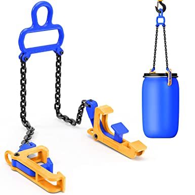 Photo 1 of 2022 Updated Chain Drum Lifter - 2000 lbs Capacity - Suitable for Blue Plastic and Metal Drums (Only for The Barrel with Metal Strap and Plastic lid)
