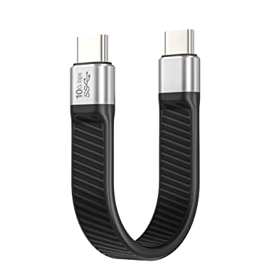 Photo 1 of Short USB C to USB C Cable, Lamtoon USB 3.2 Gen 2 Type C Cable 10Gbps Data Transfer 100W PD Fast Charge Cable FPC Design, 4K@60Hz Video Output, Thunderbolt 3 Compatible for MacBook Pro, iPad Pro
