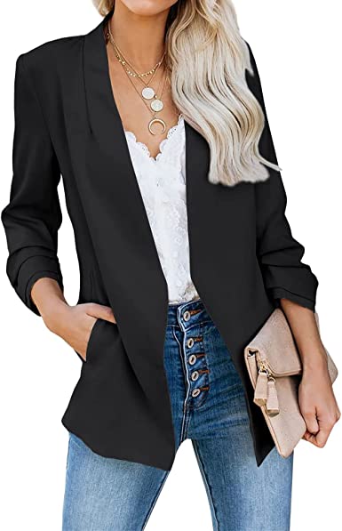 Photo 1 of Ofenbuy Women Casual Blazer Long Sleeve Open Front Business Work Office Jackets Blazers SMALL
