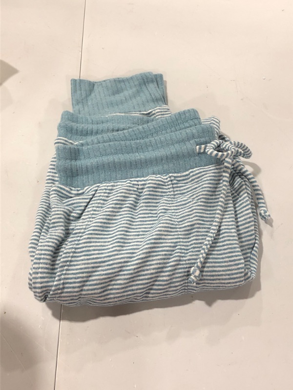 Photo 2 of Blue Striped Perfectly Cozy Jogger Pajama Sleep Pants - Small
(Size S) 